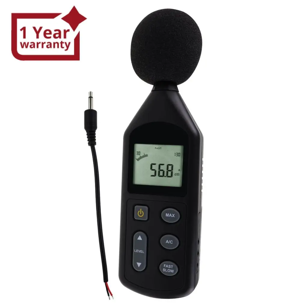 Slm-269 Sound Level Meter Audio Decibel Noise Tester 30~130Dba Digital Volume Measuring Instrument A / C Frequency Weighting Tool Factory Pre-Calibrated 1
