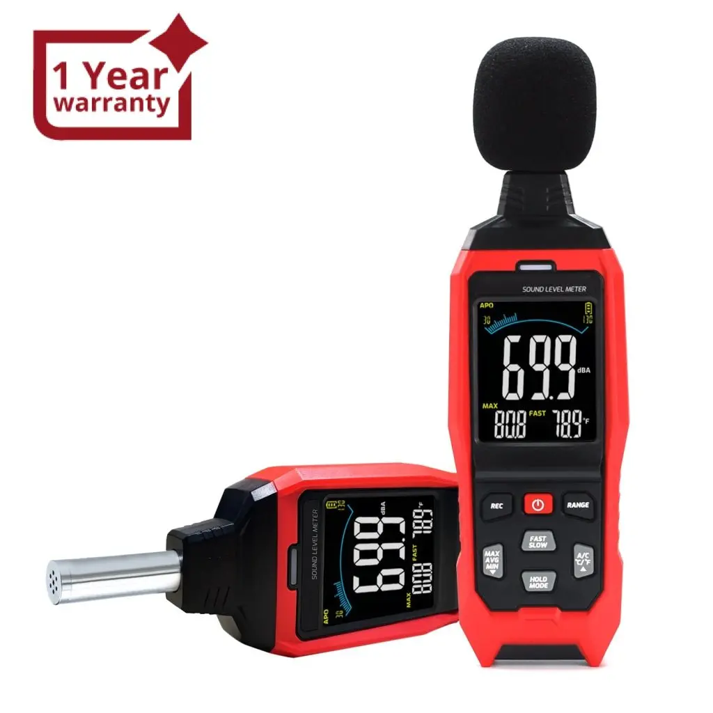Slm-390 Decibel Meter With Data Logging Function And A / C / Z Weighted Sound Meter Portable Spl Meter Max/Min/Avg, Data Hold Use For Home, Factory, Noisy Neighbor 1