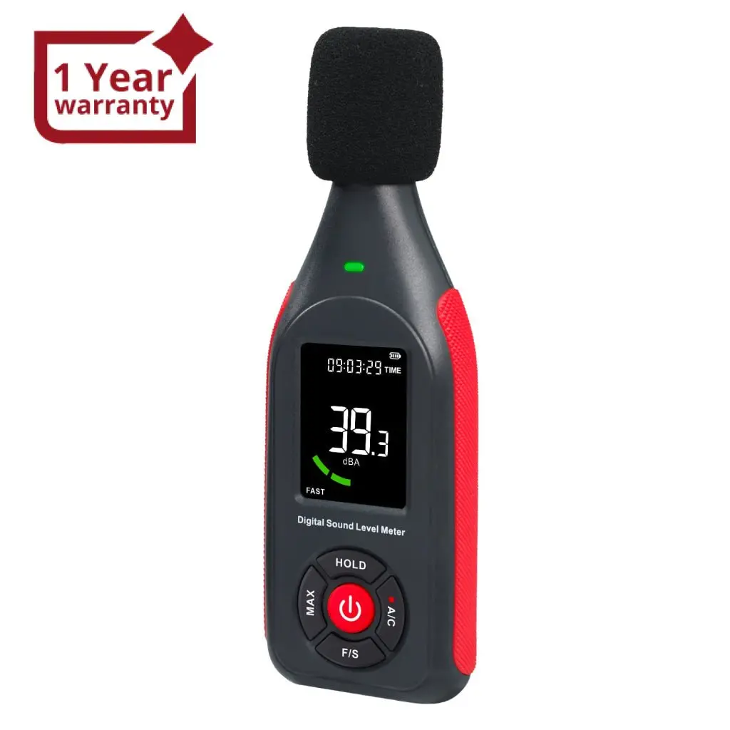 Slm-442 Sound Level Meter Datalogger Decibel Noise Tester Spl Monitor With 31,000 Data Record Function, Visual Hi | Low Alarm A | C Weighted Colored Screen Display For Home, Classroom, Traffic Noise Monitoring Etc. 1