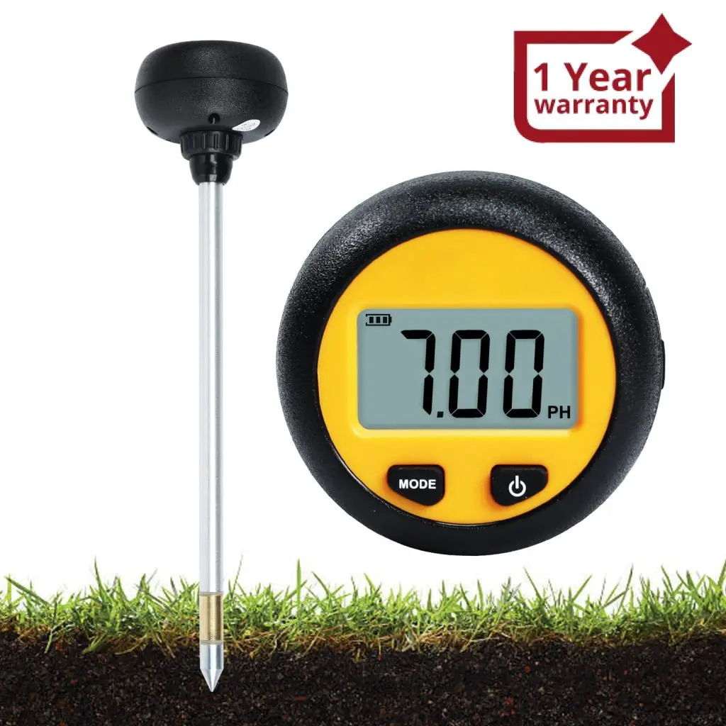Sqm-438 3-In-1 Soil Acidity / Alkalinity Ph Tester With Temperature And Moisture Measurement 8.3-Inch Metal Probe For Plant, Seedbed, Flower Farm, Agriculture, Orchard Soil Testing 1