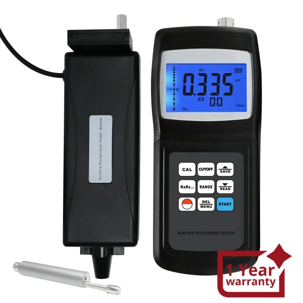 Srt-6200S Digital Surface Roughness Tester Meter Gauge Profilometer W/ Separate Sensor, Lcd Display Data Memory 10Um Ra Rq Rz Rt 4 Parameters 1
