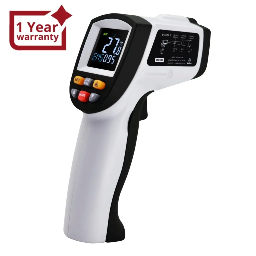 The-264 Lasergrip Non-Contact Digital Laser Infrared Gun Thermometer -50~750℃ (-58~1382℉) Ir Instant Read Temperature With Adjustable Emissivity & Scanning Function 1
