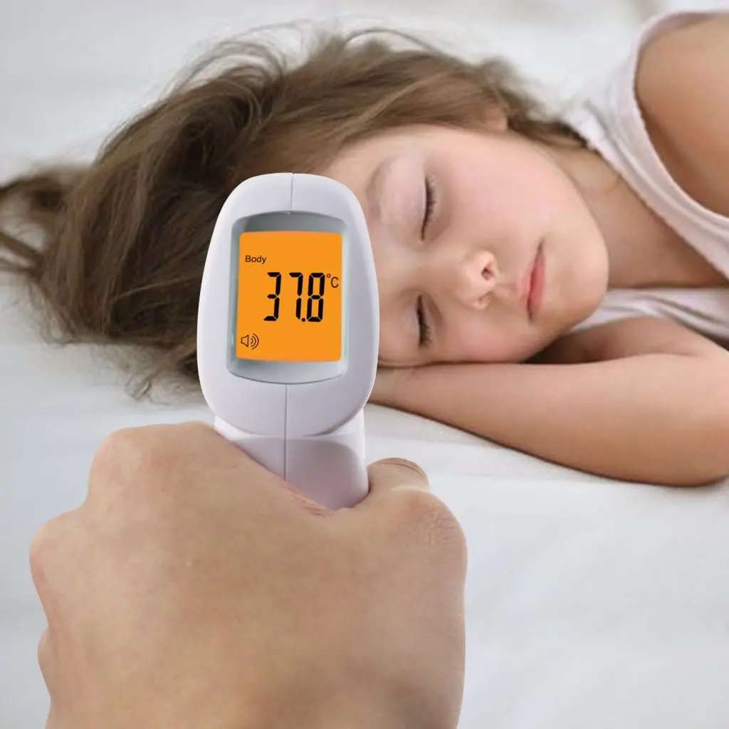 The-293 Forehead Body Human Adult Infant Infrared Thermometer 32 Memory Fda Approved Temperature Tester Colored Backlight Fever Indicator 2