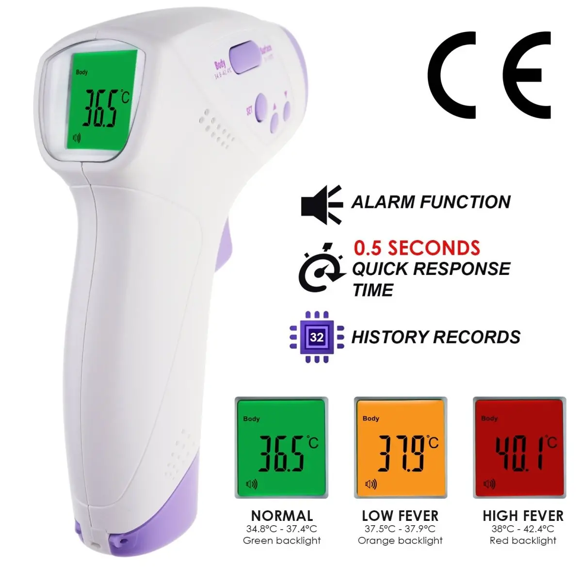 The-294  Digital 2-In-1 Body Surface Thermometer Forehead Human Baby Infant Adult Temperature Tester 0.5 Sec Quick Respond 1