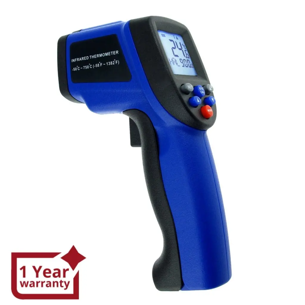 The-34 -50~750°C/ -58~1382°F Non Contact Digital Ir Infrared Laser Thermometer 12:1 Ds Pyrometer 1