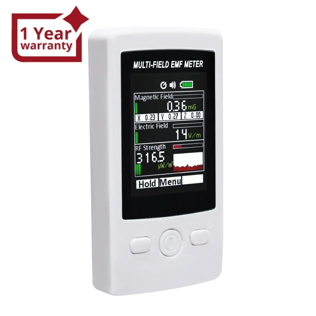 Tm-190 Multi-Field Emf Meter  Rf Gauss Meter Electromagnetic Electric Rf Field Strength Tester With Warning Indicator 1
