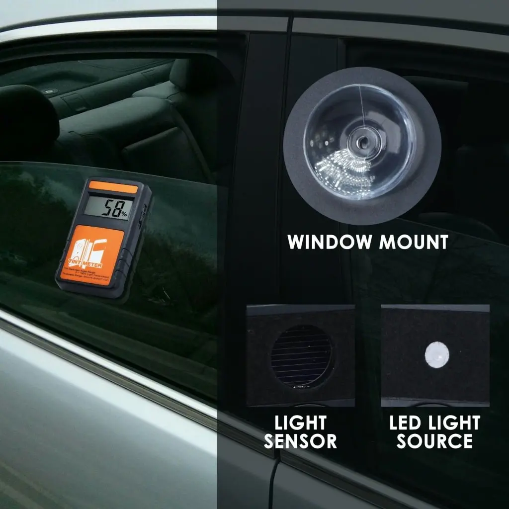 Tm-214 Digital Window Tint Meter 100% Visual Light Transmission 4000 Continuous Measurement 6.5Mm Thickness Portable Device For Car Window Vehicle Curtains 2