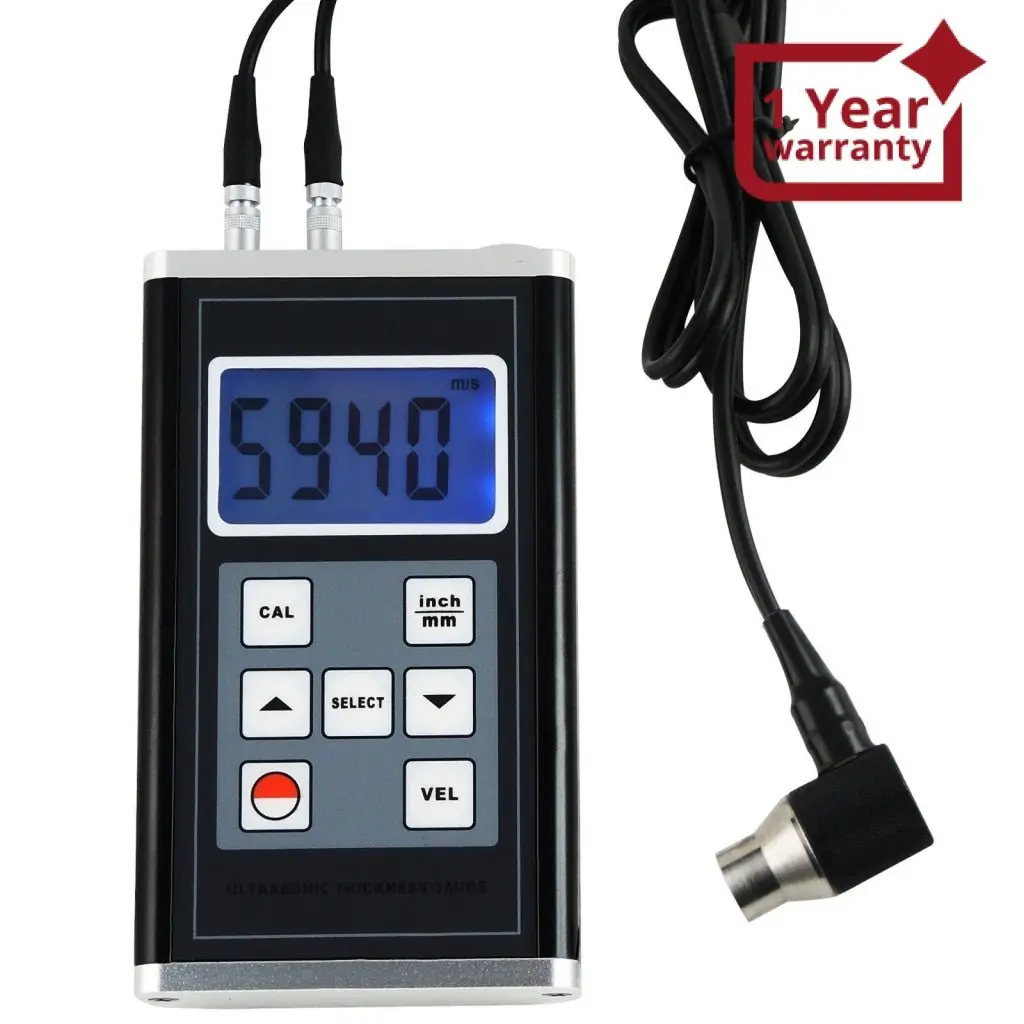 Tm-8818 Ultrasonic Thickness Gauge Meter Aluminum Steel Cast Iron Pipes 0.9~400Mm Range 1