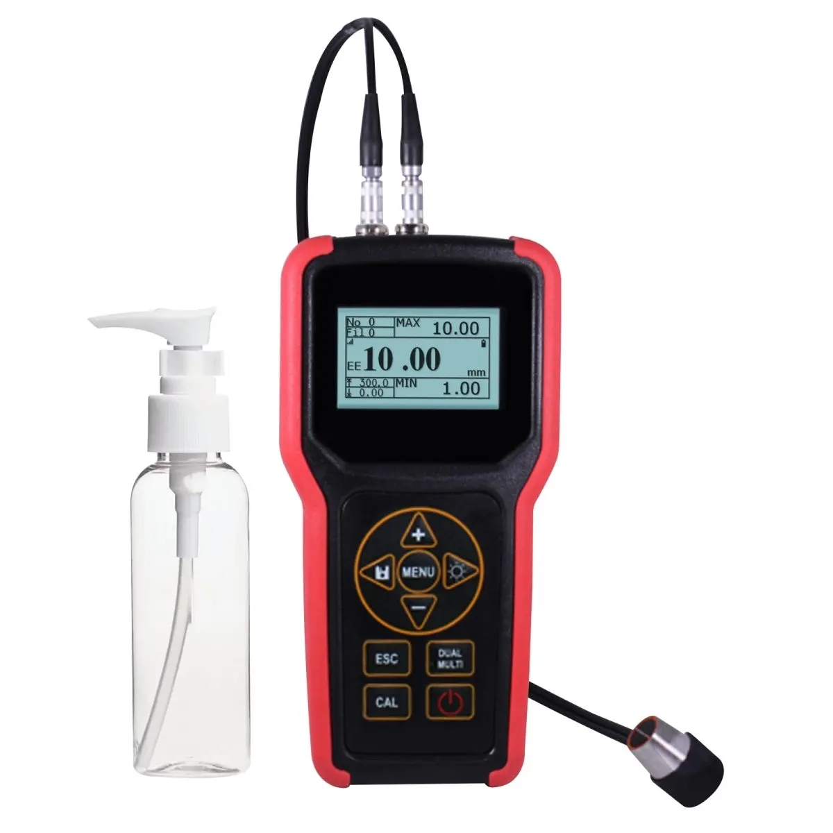 Tmg-4002 Ultrasonic Metal Steel Aluminum Thickness Gauge Meter Tester With Usb Port  Internal Memory 100,000 Data Lcd Auto Probe Zero Calibration 1
