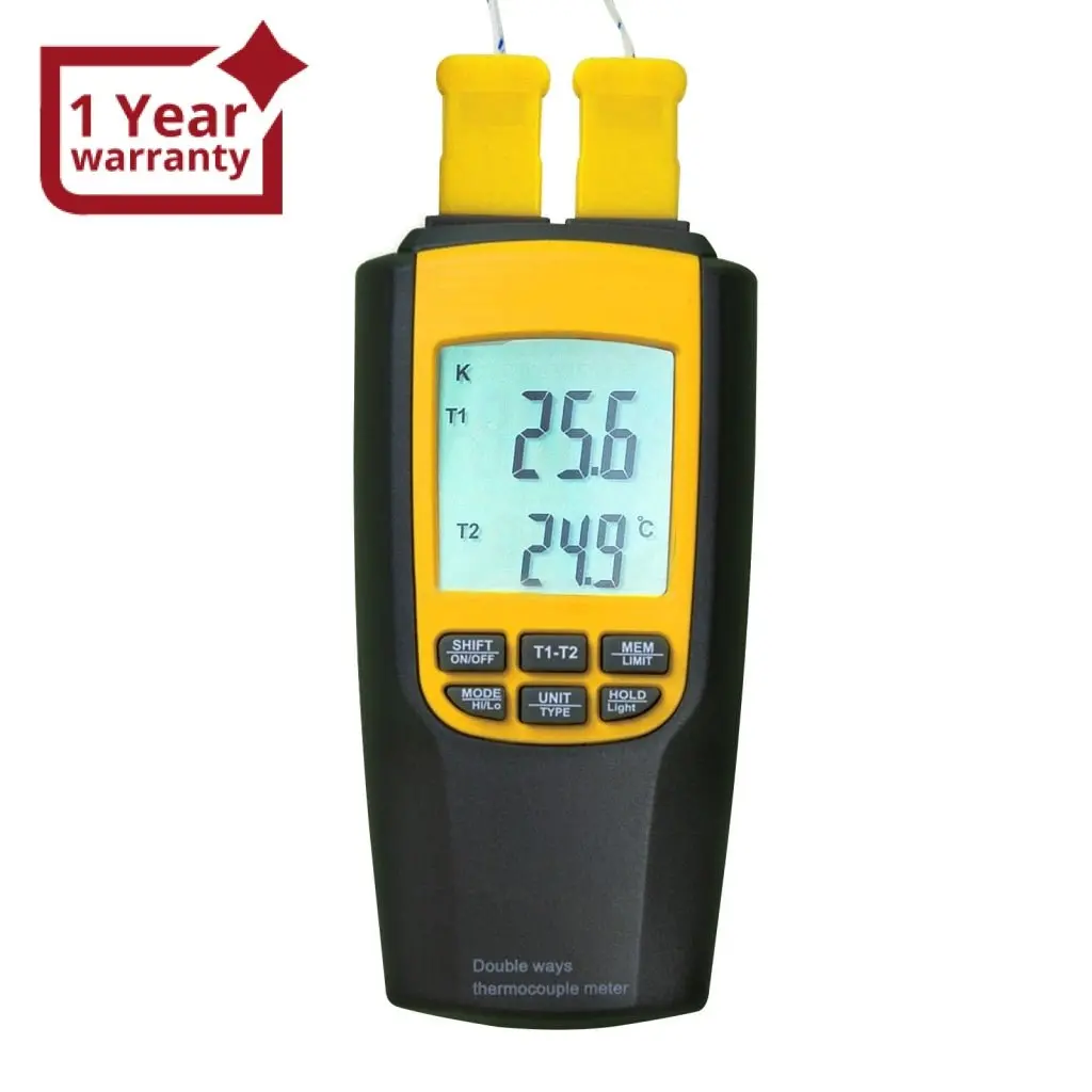 Va-8060 Digital K Or J Type Thermometer Thermocouple With 4 Probes Large Lcd Display Meter Tester Backlight 1