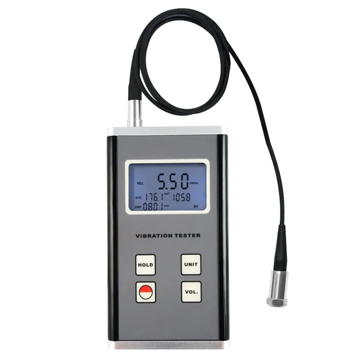 Vm-6370 Vibration Meter Piezoelectric Sensor Displacement Velocity Acceleration 10Hz~10Khz Range 1