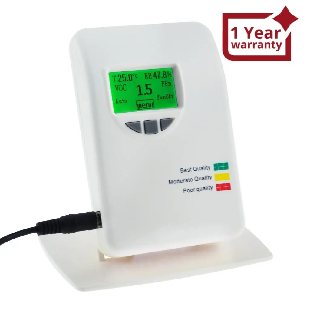 Voc-21 Voc Monitor Tester Indoor Air Quality Iaq Meter Detector 0~50Ppm- Temperature, Humidity, Air Contaminants Measure Tester For Home Type Indoor Offices Bedrooms 1