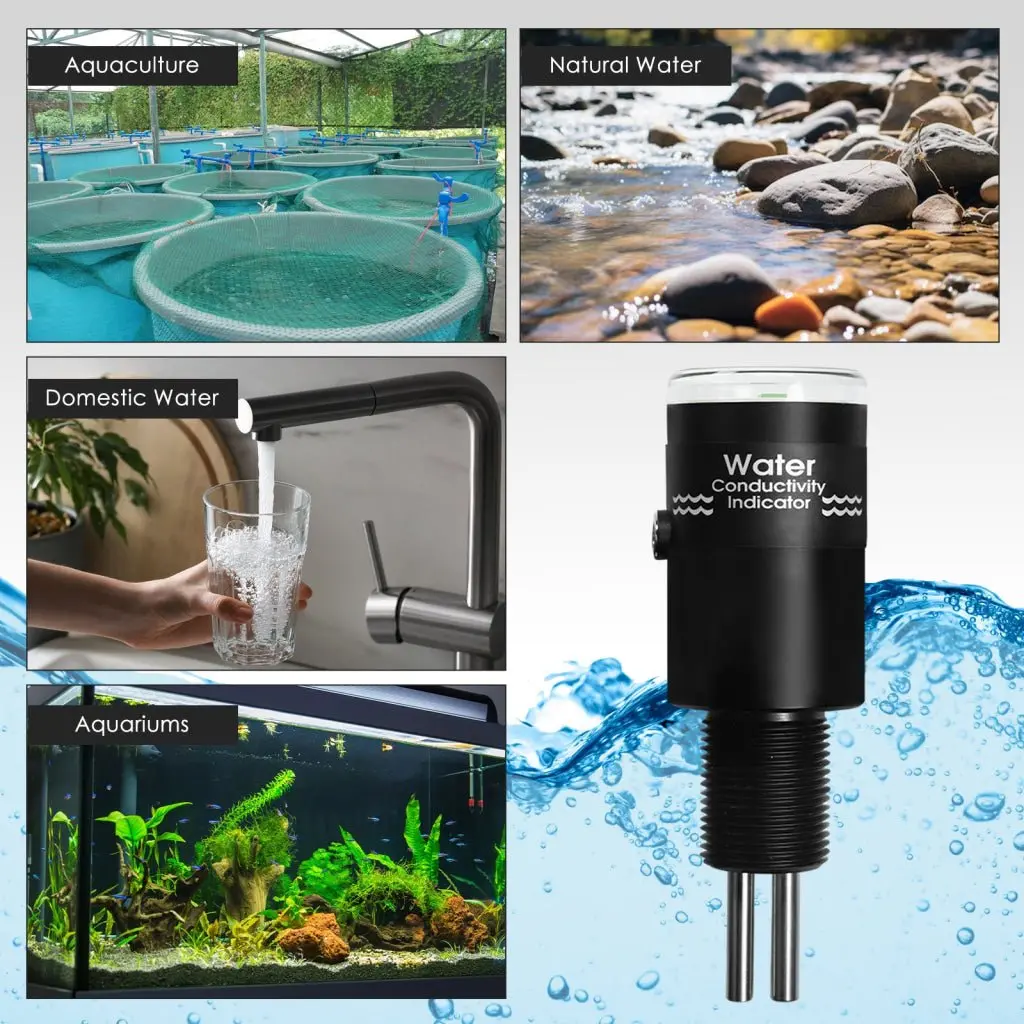 Wqm-453 Water Quality Conductivity Indicator 7 Led Conductivity Level Measure 0~90Us/Cm With Atc And Ip68 For Water Filter Monitoring, Environmental Checking Etc. 2