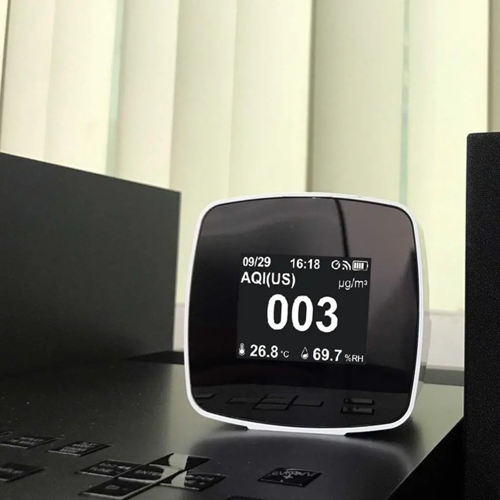 Tm-280W Rechargeable Wifi Indoor Air Quality Monitor Measure Particulate Matter Pm 2.5 Temperature Humidity Pollution Detector Pollutant Tester 2