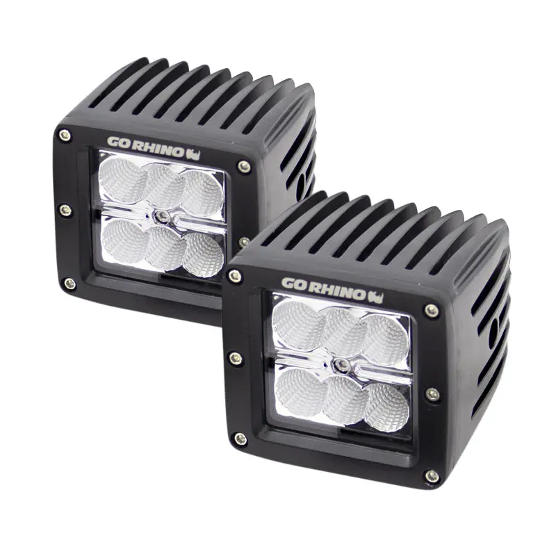 Go Rhino Classic Led Lighting - Pair Of 3" Led Cube Lights 751002 1