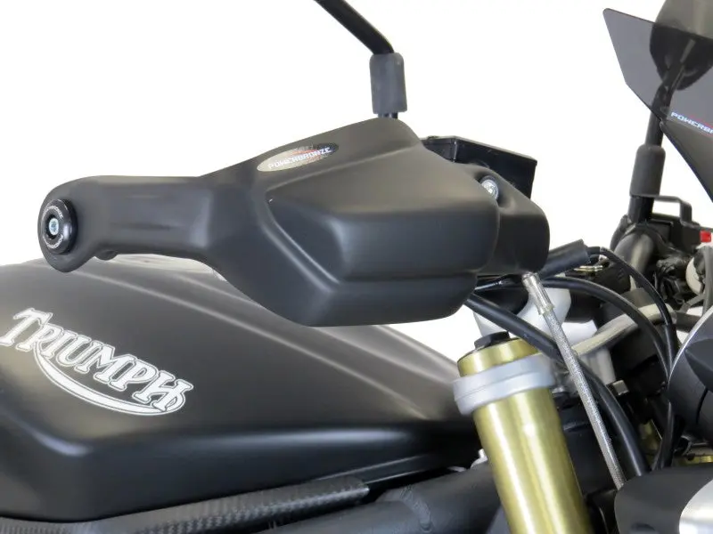 Triumph Street Triple 2013-2016  Matt Black Handguard/Wind Deflectors Powerbronze 1
