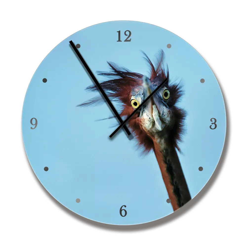 Printwild Clock With Heron Image 1