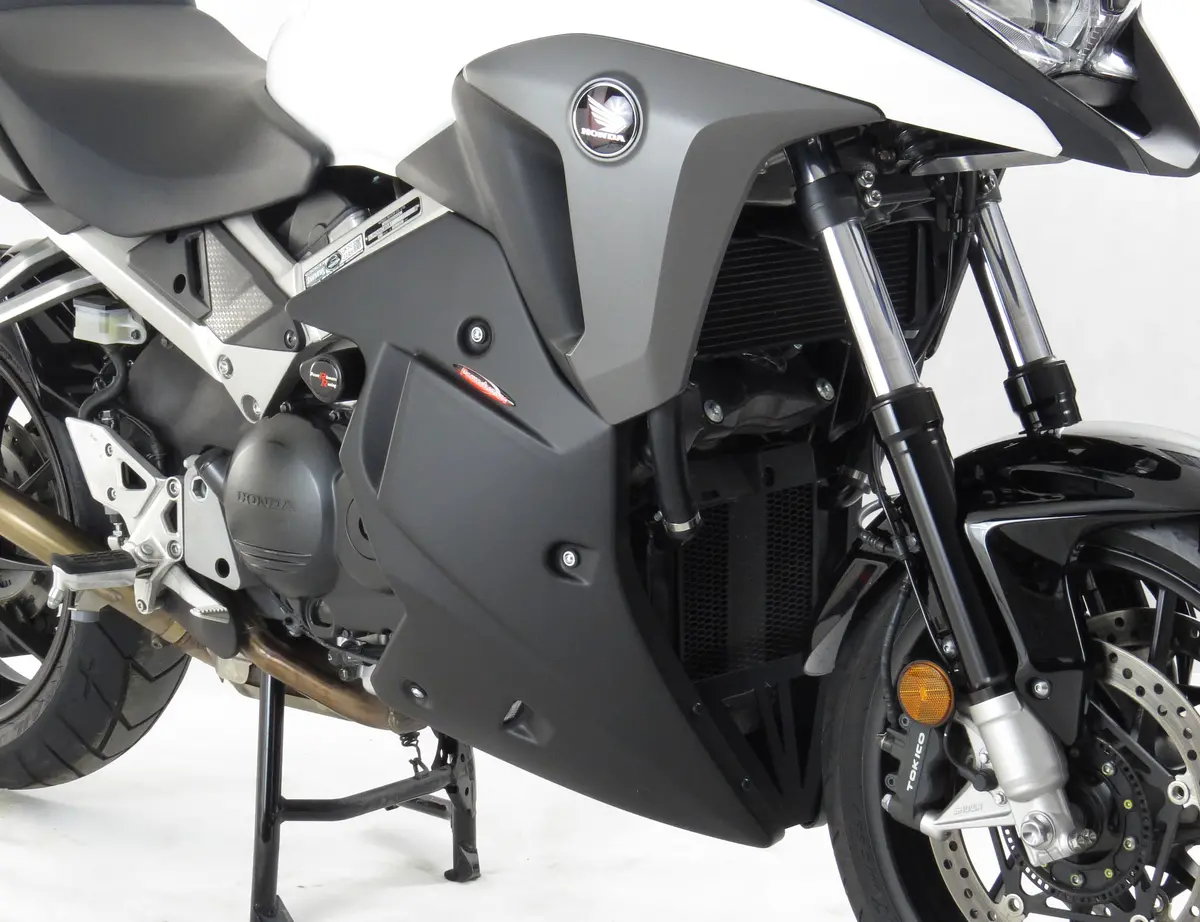 Fits Honda Nc750x 2013-2015 Fairing Lowers Matt Black With Silver Mesh Rrp £331 2