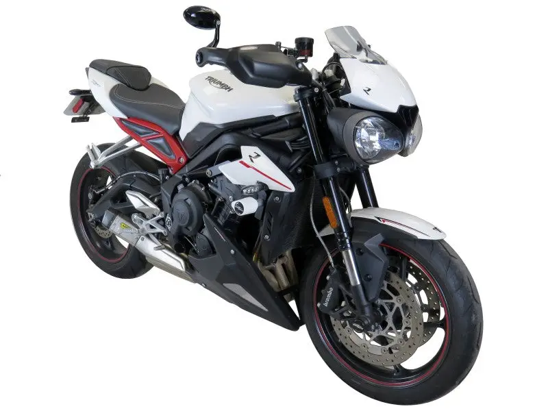 Triumph Street Triple R 2017-2019 Matt Black Handguard/Wind Deflectors Powerbronze 1