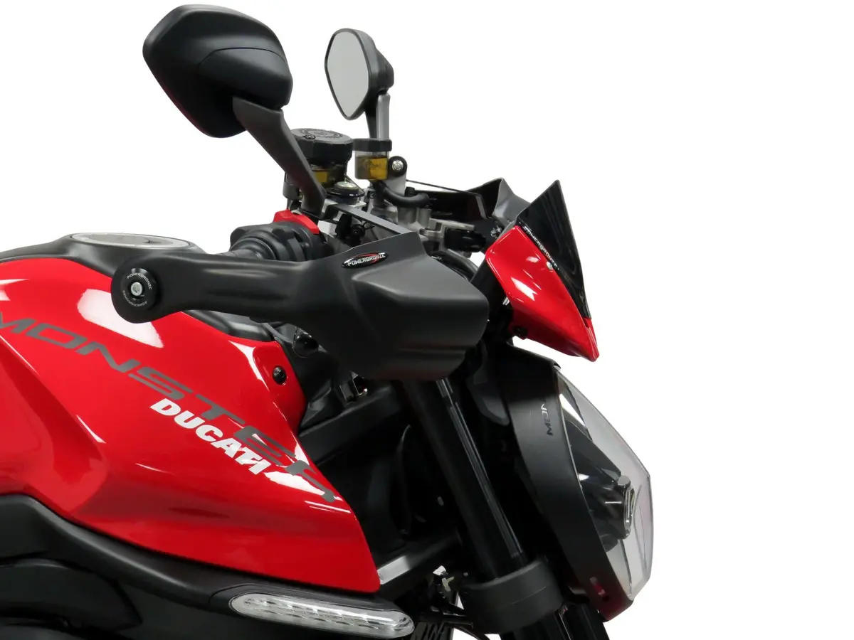 Ducati Monster 950 Plus 21-2023 Airflow Light Tint Double Bubble Screen By Powerbronze 1