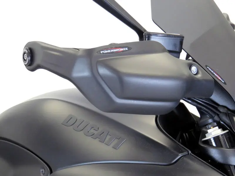 Ducati X Diavel 2016-2023  Matt Black Handguard/Wind Deflectors Powerbronze 1