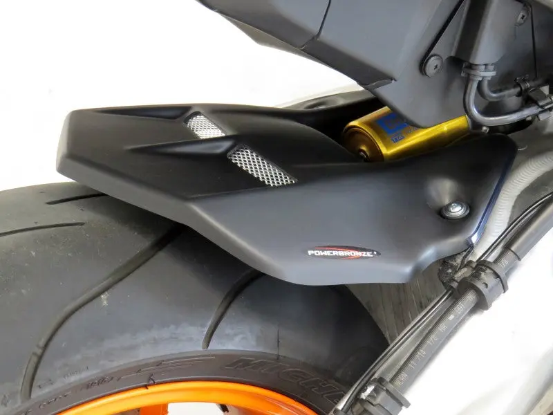 Fits Honda Cbr1000rr (Abs Model)  12-2016 Matt Black & Silver Mesh Rear Hugger By Powerbronze 1