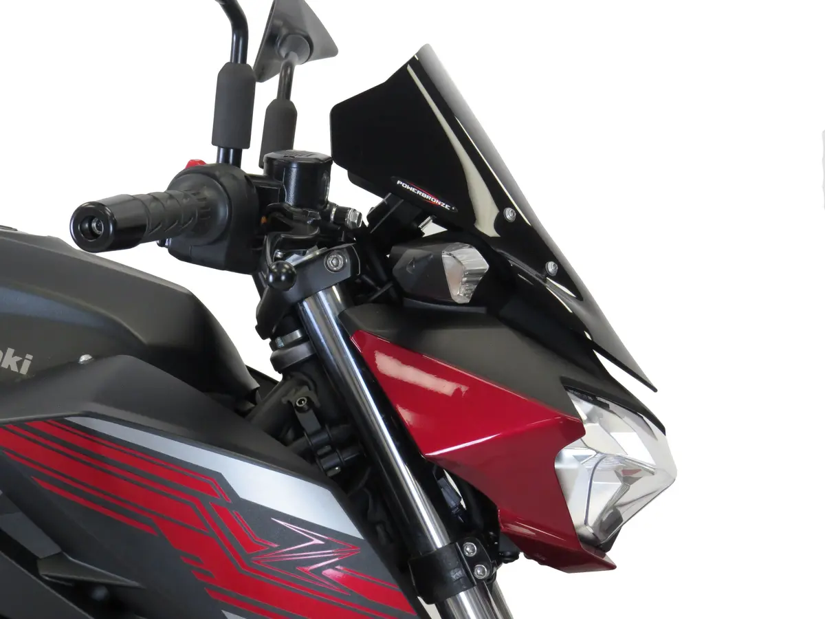Kawasaki Z400  19-2024 Frosted Stealth Grey (330Mm High) Light Screen Powerbronze. 1