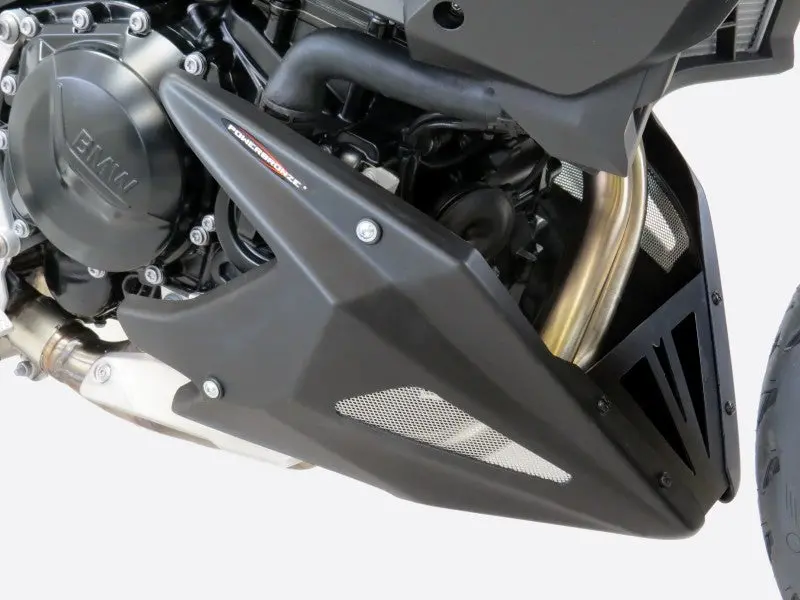 Bmw F900r  20-2025 Belly Pan Gloss Black & Silver Mesh  Powerbronze 1