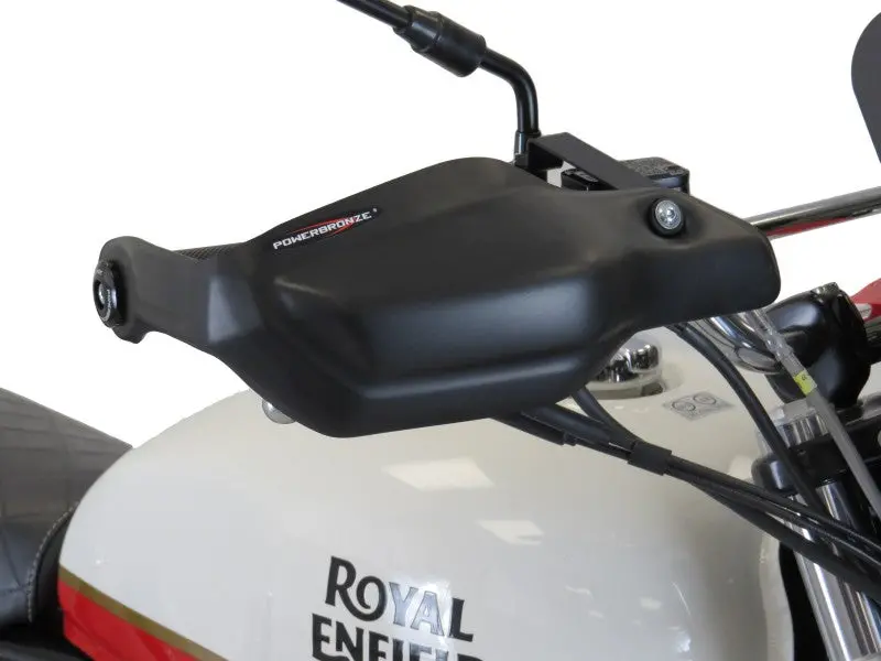 Royal Enfield Interceptor 650 2018-2024 Matt Black Handguards By Powerbronze 1