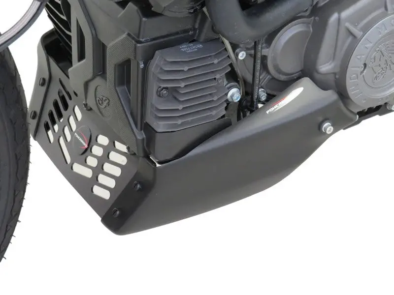 Indian Ftr1200 2019-2025 Matt Black Belly Pan By Powerbronze. 1