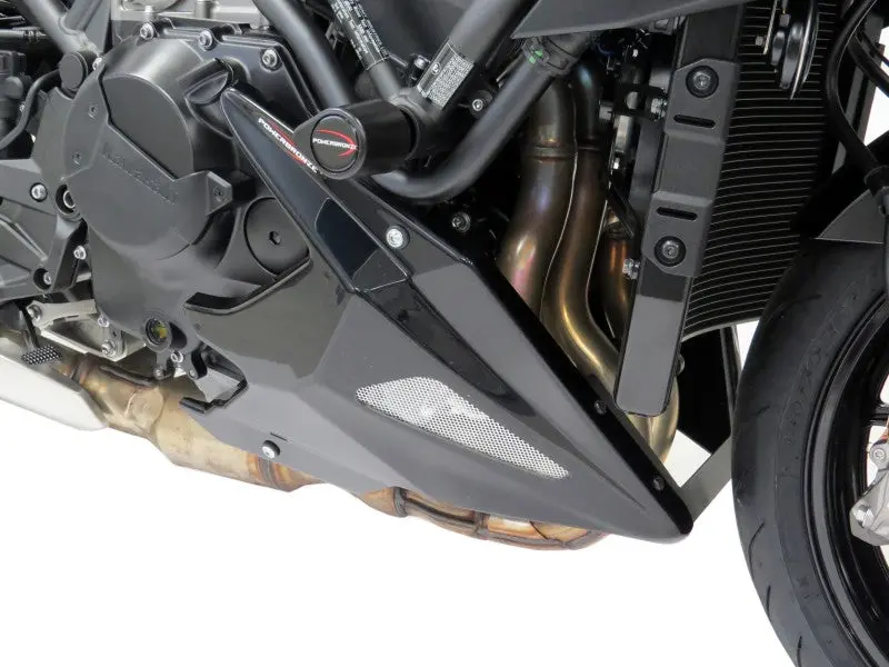 Kawasaki  Zh2    2020-2025  Belly Pan  Matt Black & Silver Mesh By Powerbronze.Rrp £172 1