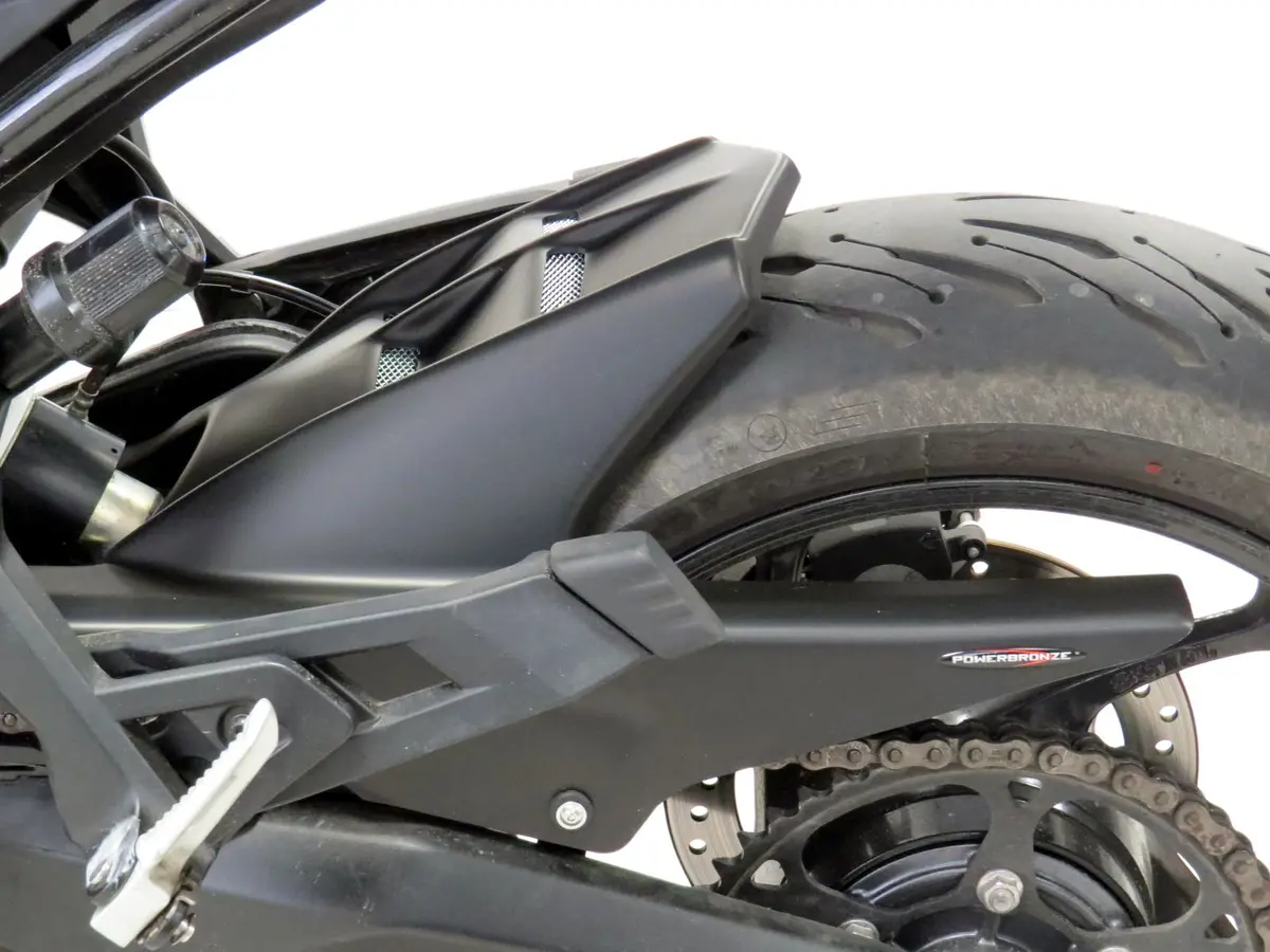 Triumph Tiger Sport 800 25 > Matt Black & Silver Mesh Rear Hugger By Powerbronze 1