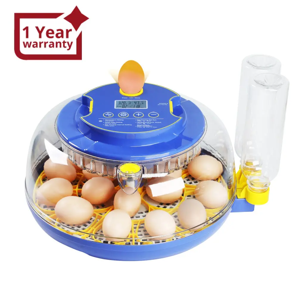 Inc-501 Egg Incubator With Automatic Egg Turning, Temperature Control, Candler, Humidity Display, 8~18 Eggs Chicken Embryo Incubator For Hatching Chicken, Duck, Bird, Quail, Goose, And Turkey Embryos 1
