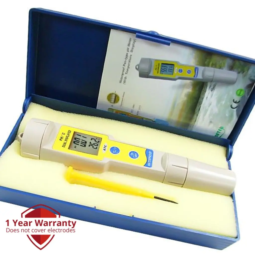 Ph-035 Waterproof Digital Ph And Temperature Meter °C / °F 0.00~14.00 Ph Range With 2-Liner Display 1