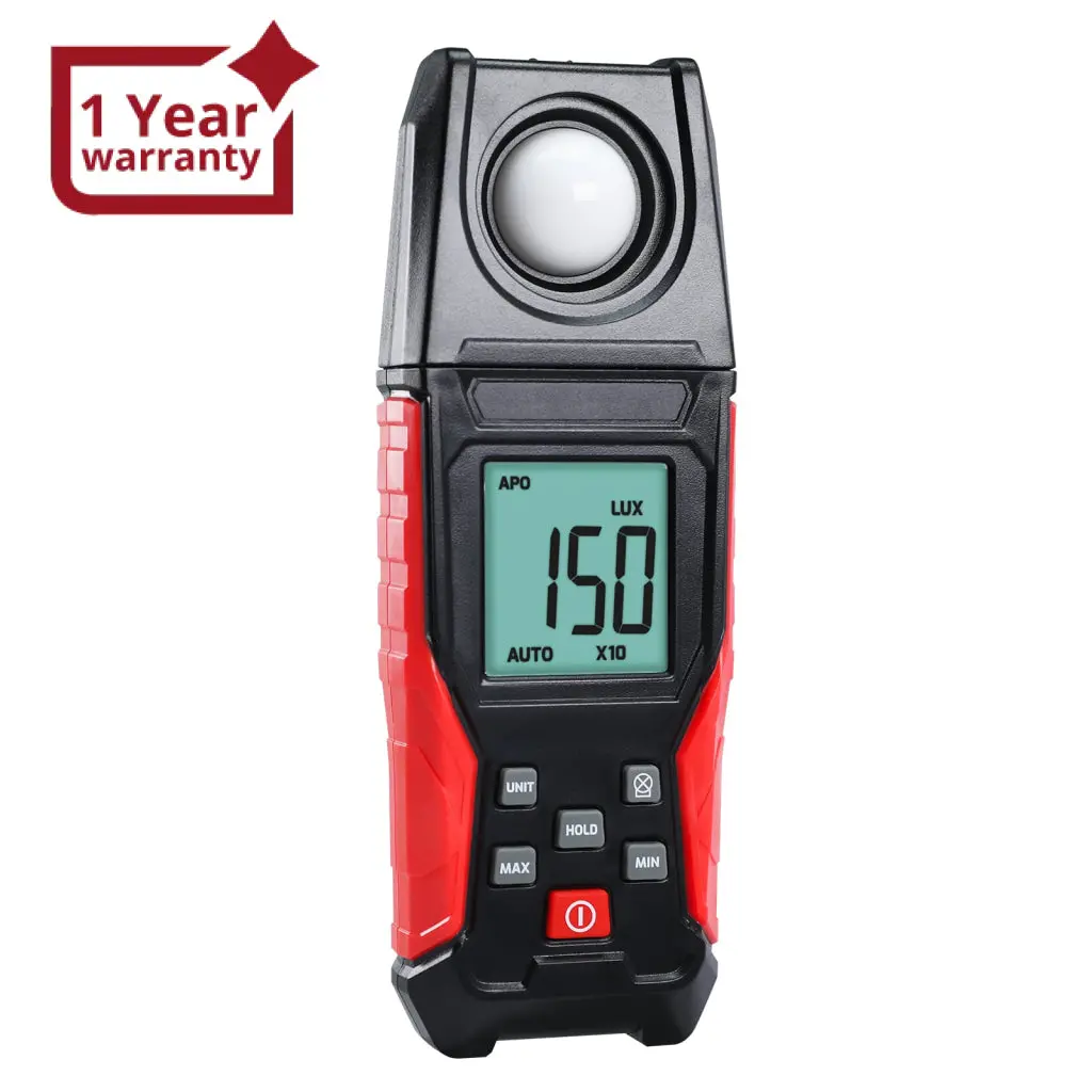 Lux-484 Lux Light Meter For Visible Brightness Measurement With 0.1~200000Lux / 0.01~20000Fc Range Ideal For Warehouses, Factories, Hospitals, And Schools 1