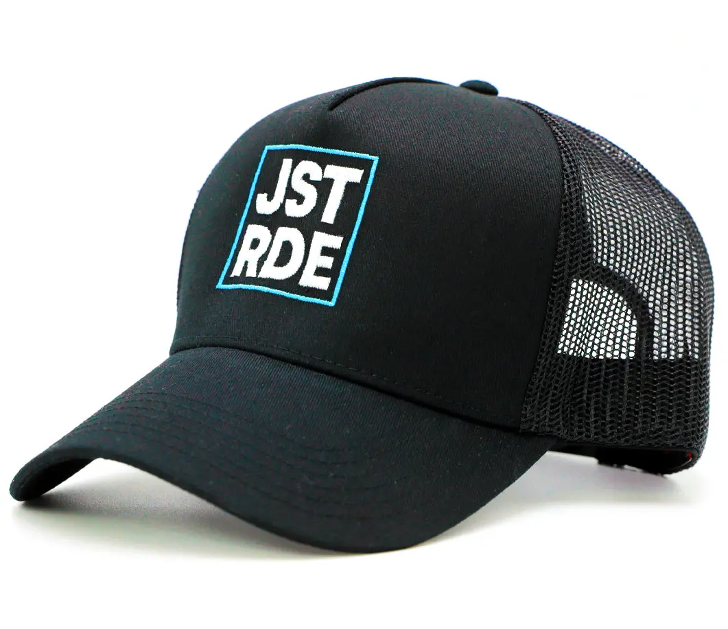 Just Ride Boxed Trucker Hat 1