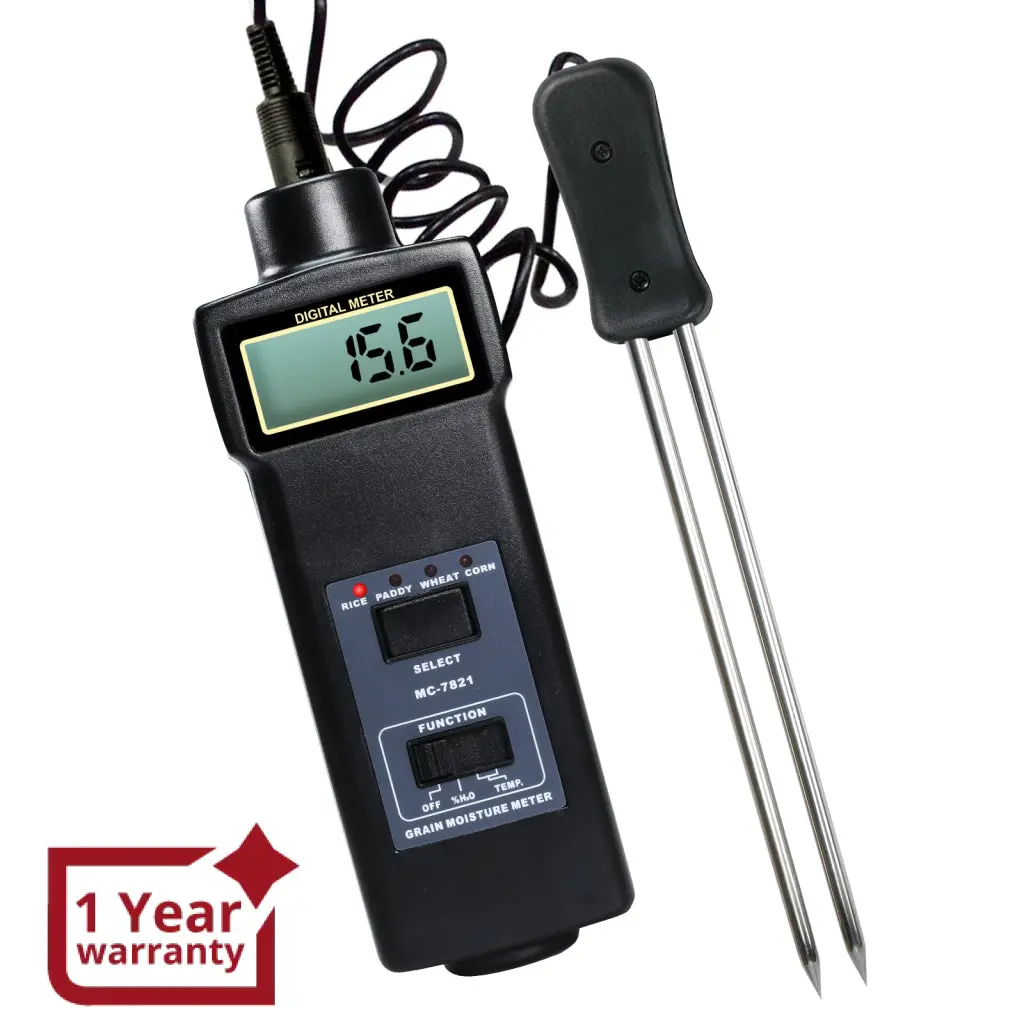 Mc-7821 4-Type Grain Moisture & Temperature (Celsius & Fahrenheit) Meter 1
