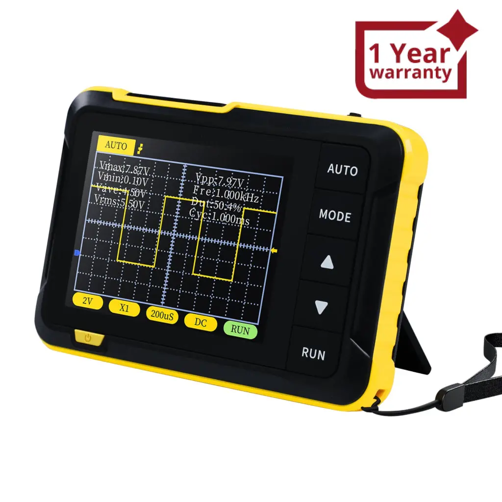 Mul-400 Mini Digital Oscilloscope Portable 200Khz Meter With 2.8" Lcd, Auto Trigger, & Usb Power  With High Voltage Probe (800V) 1