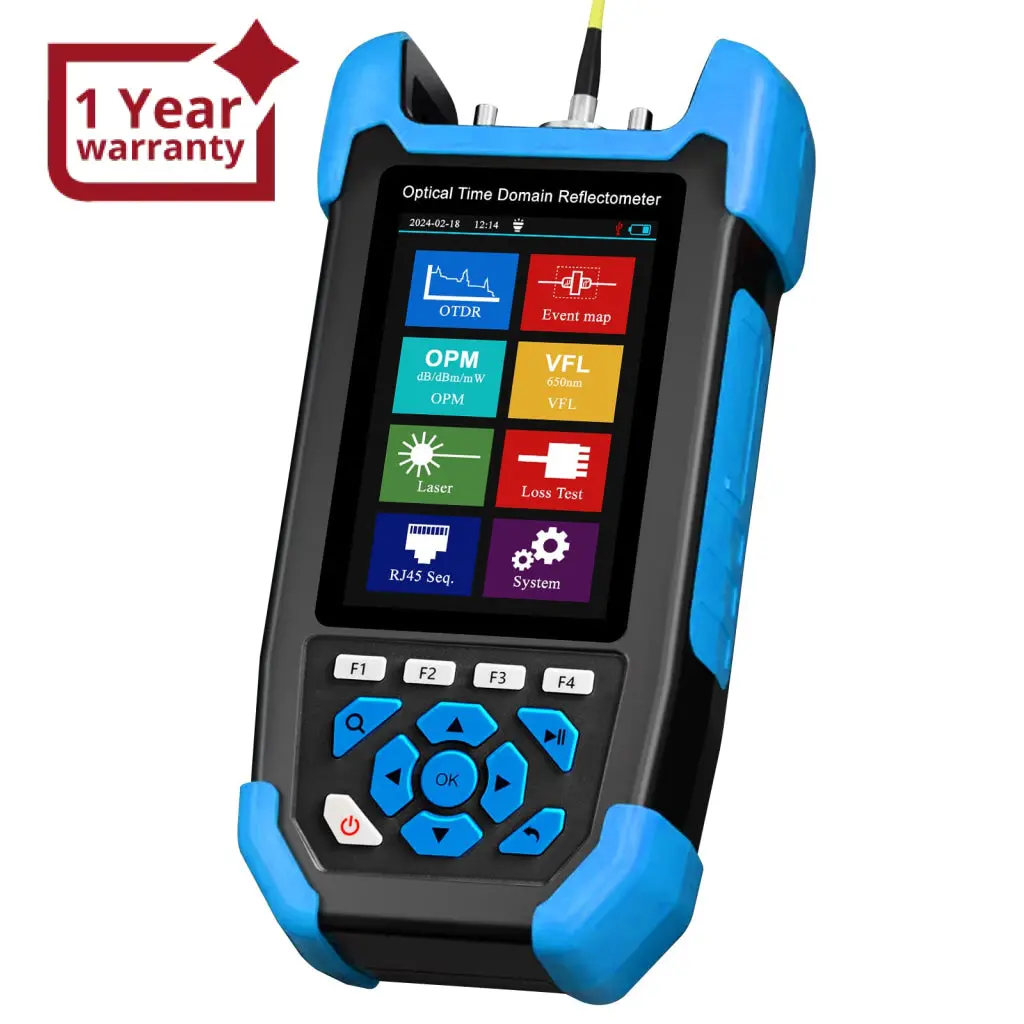 Professional 8-In-1 Fiber Optic Tester Multifunctional Otdr For Fttx And Network Maintenance 3.5-Inch Display Screen, Rechargeable, 600 Internal Storage 1