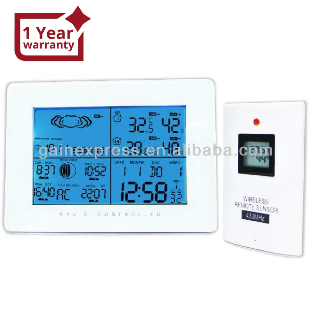 R01aok-5019 Weather Station Dcf77 Rcc Indoor Outdoor Thermometer Rh 1