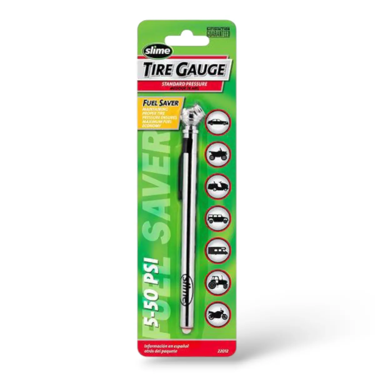 Slime Chrome Pencil Tire Gauge (5-50 Psi) 1
