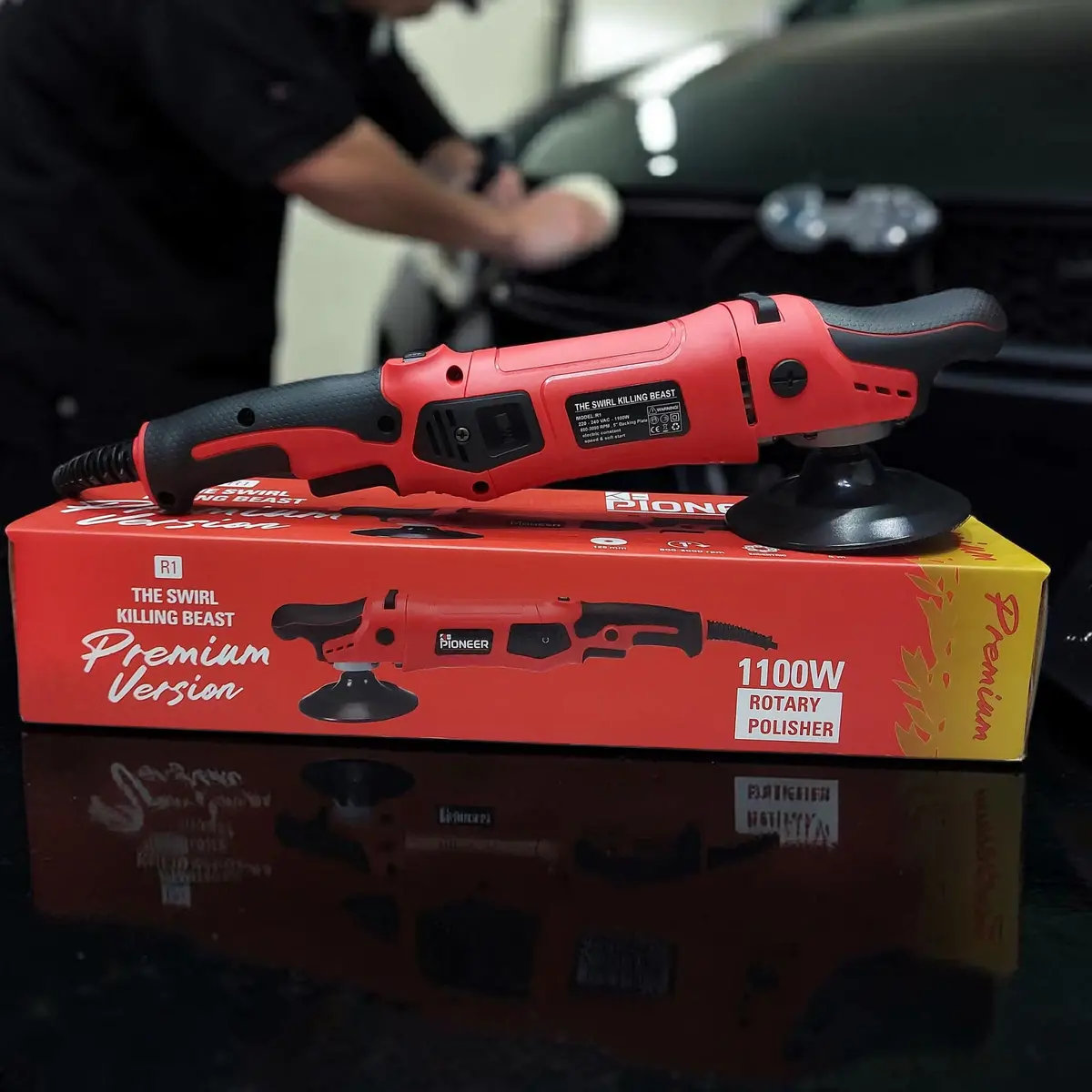 Pioneer R1 Rotary Polisher With 3 Pads - 1100Watts - 100% Copper Winding 2