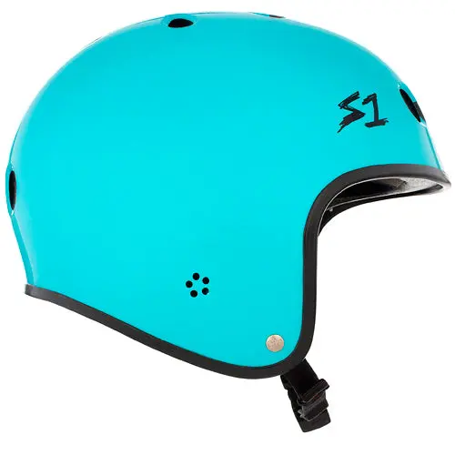 S1 Retro Helmet Lagoon Gloss Checkers 2