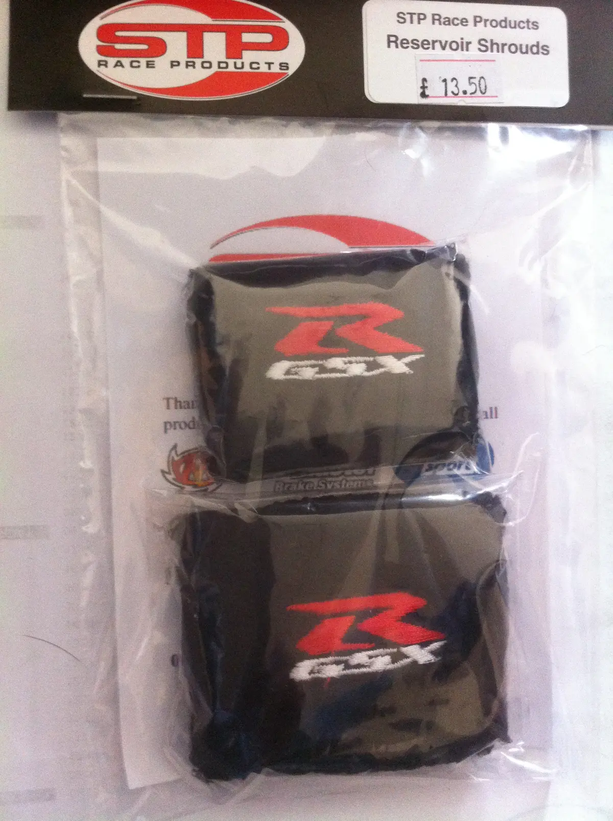Suzuki Gsx-R Black Motorcycle Front & Rear Brake Reservoir Shrouds Socks Cover 1