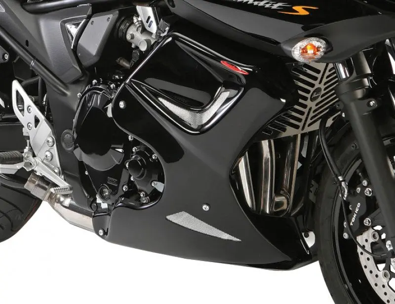 Suzuki Gsf1250s Bandit 2007-2014 Fairing Lowers Gloss Black & Silver Mesh By Powerbronze Rrp £250 1