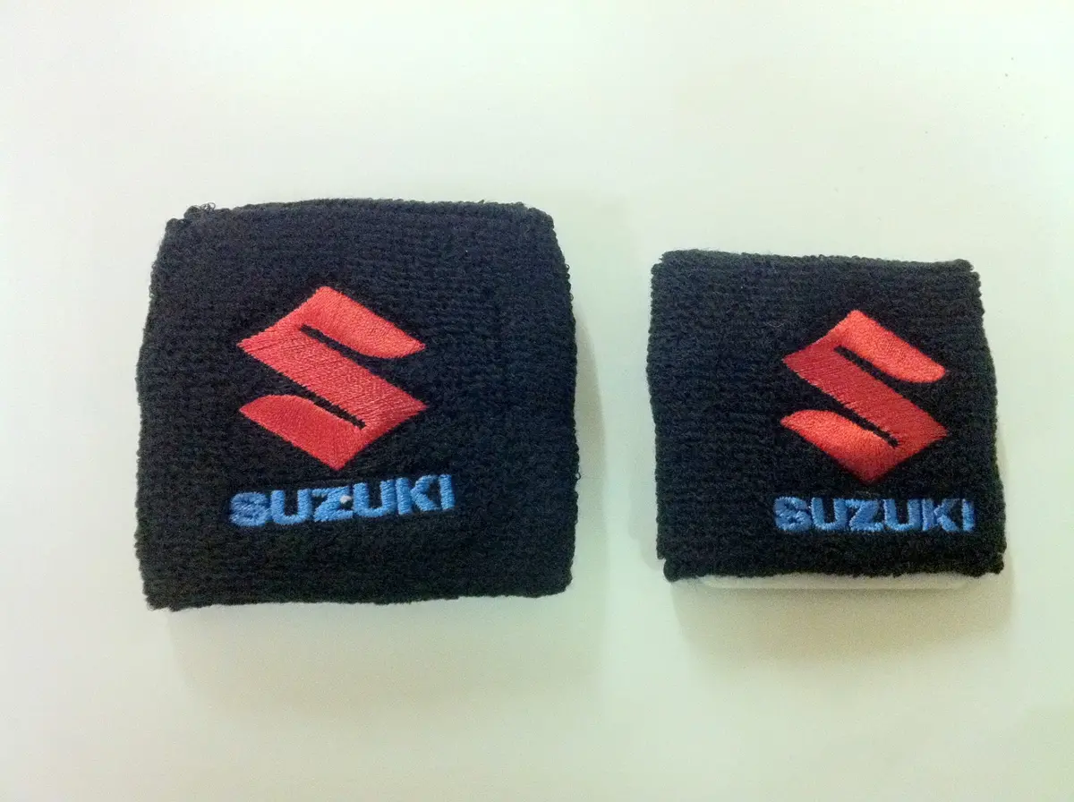 Suzuki Black Motorcycle Front + Rear Brake Master Cylinder Shrouds Socks Covers 2