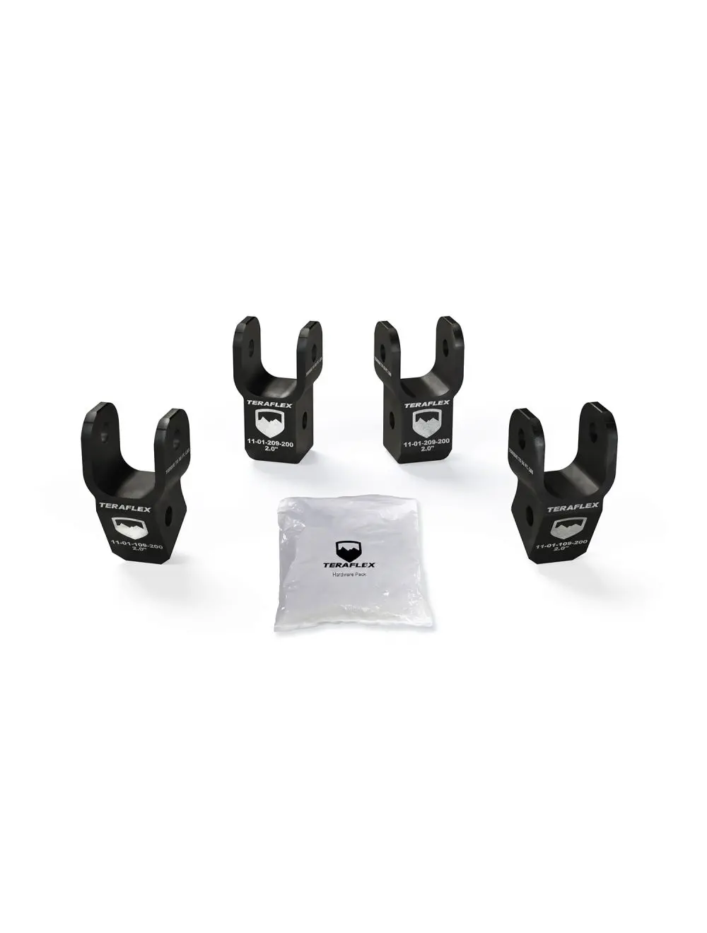 Jl: 2" Shock Extension Bracket Kit – Front & Rear (2-2.5" Lift) 1985200 1