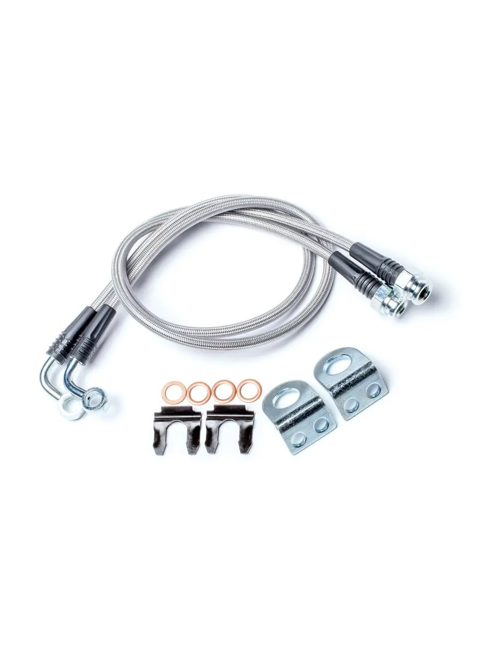 Jk / Tj: 26” Stainless Steel Braided Brake Line Kit – Front 4353310 1