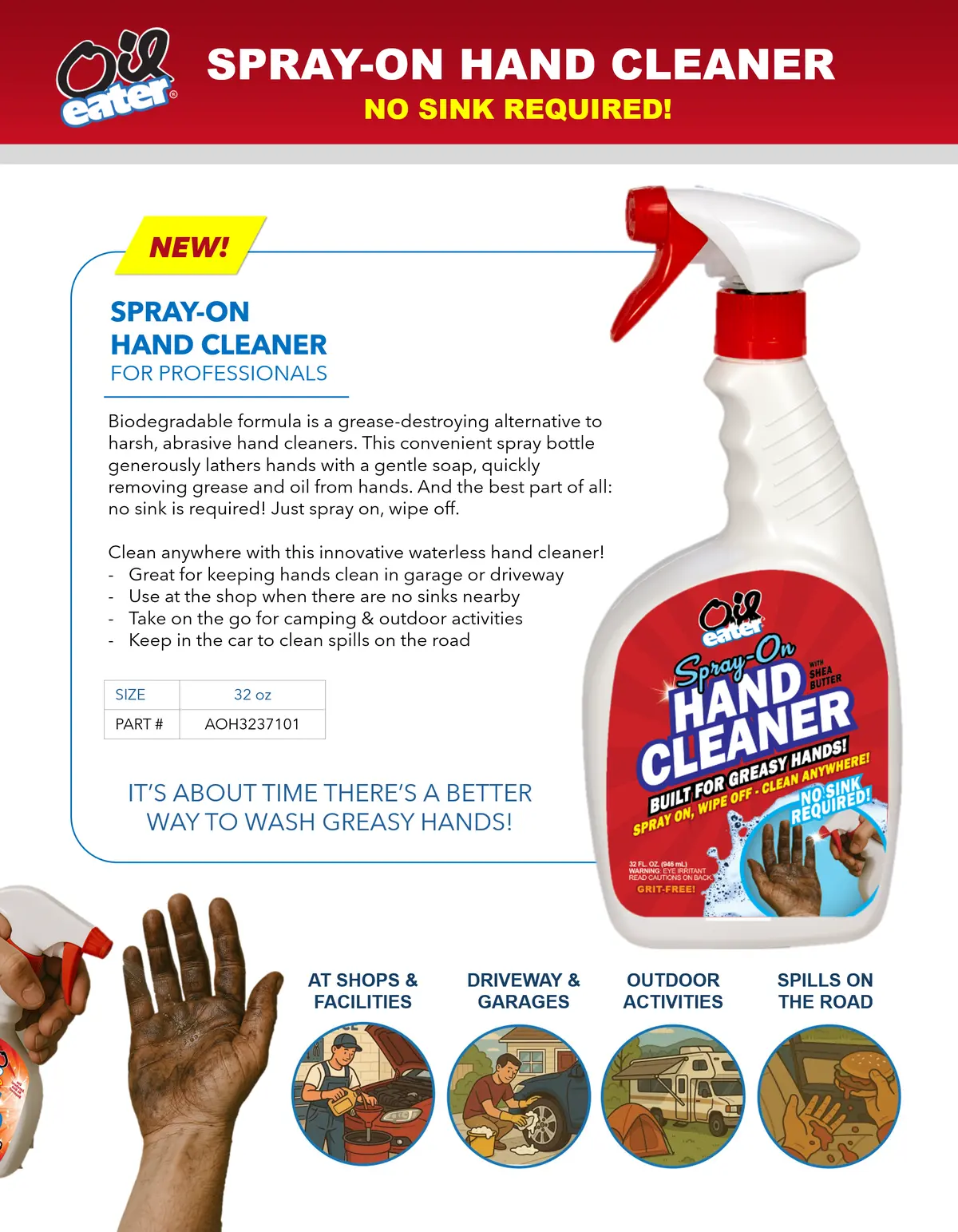 Oil Eater Spray-On Hand Cleaner 1