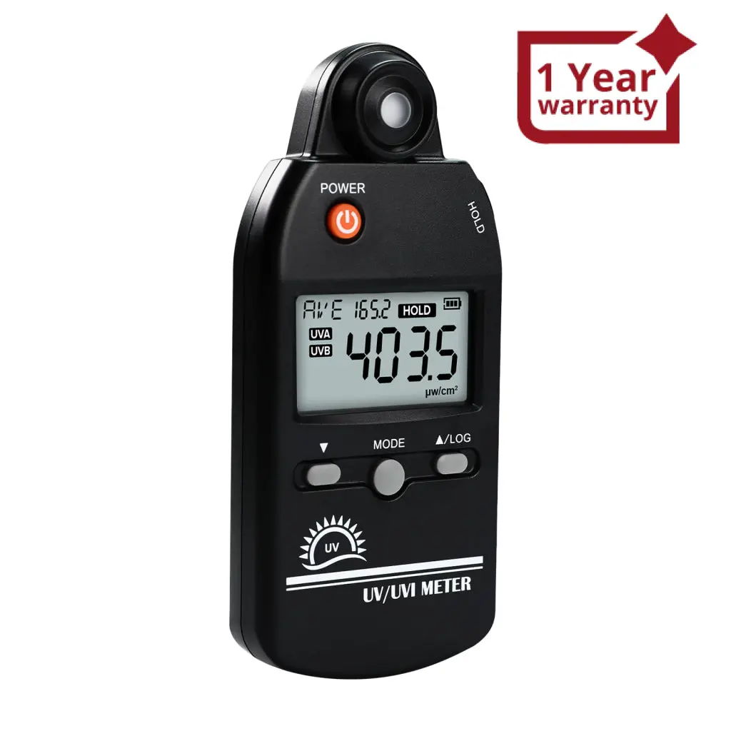 Uvm-529 Digital Ultraviolet Detector Uv Uvi Tester Light Meter Irradiance Intensity Monitor 100 Data Record For Reptile Husbandry, Phototherapy, Indoor Tanning Personal And Professional Usage 1